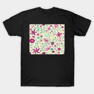 chintz pink and green T-Shirt